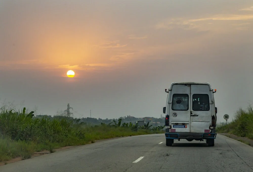 Paint By Numbers | Abidjan - White Van At Road During Daytime