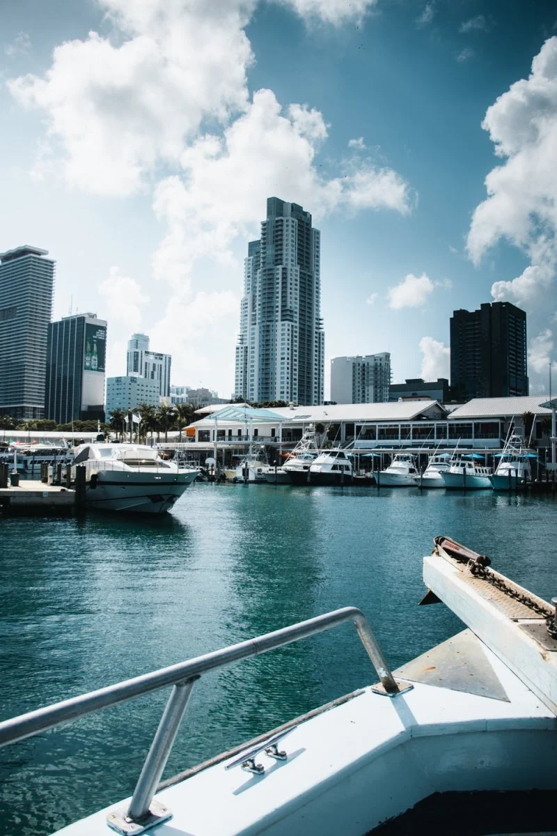 Paint By Numbers | Miami - White Yachts Near High-Rise Building
