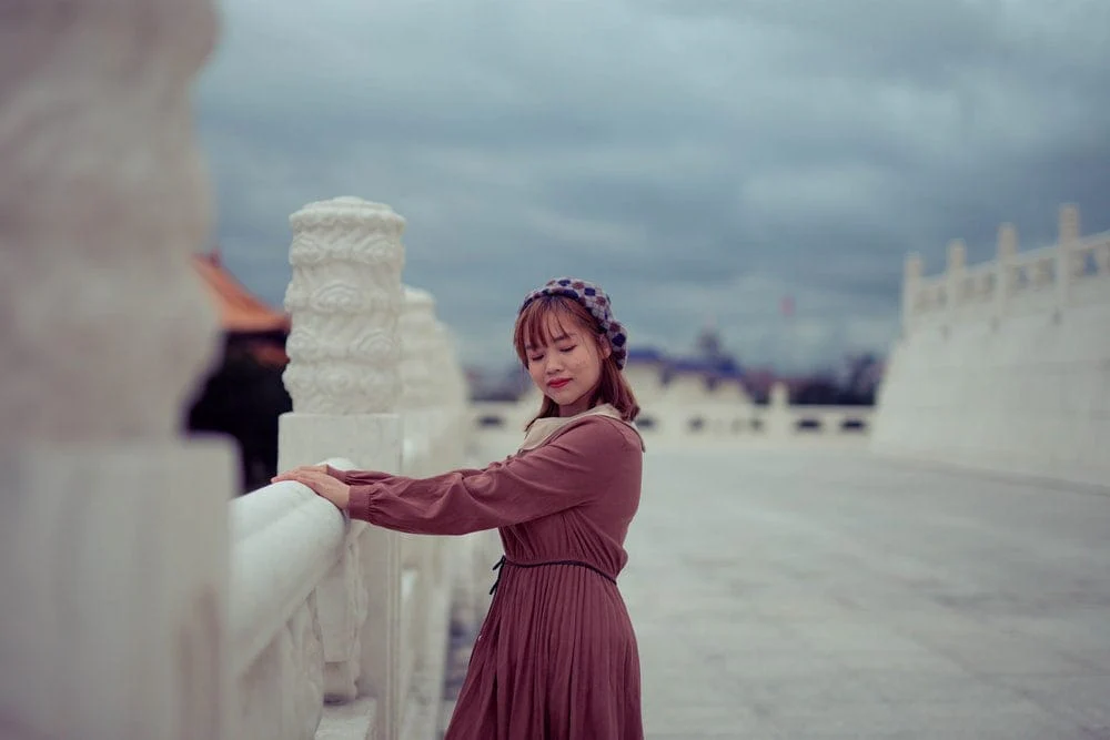 Paint By Numbers | Zhongshan - Woman In Brown Long Sleeve Dress Standing On White Sand During Daytime