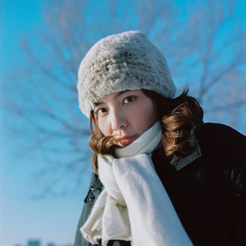 Paint By Numbers | Harbin - Woman In White Winter Coat And Gray Knit Cap